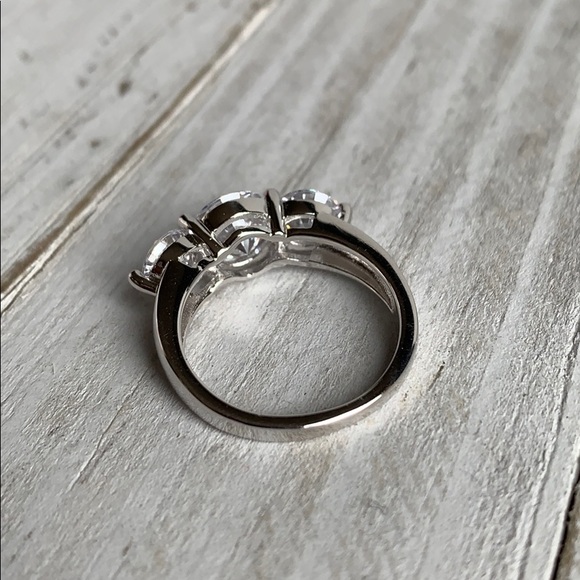 NEW Argento Vivo 3 Stone Sterling Silver Ring - Picture 6 of 8